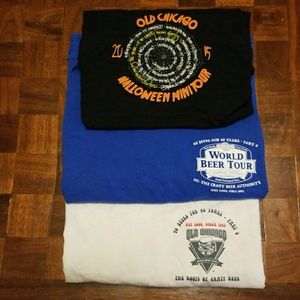 Three Old Chicago Beer Tour T-shirts 👕